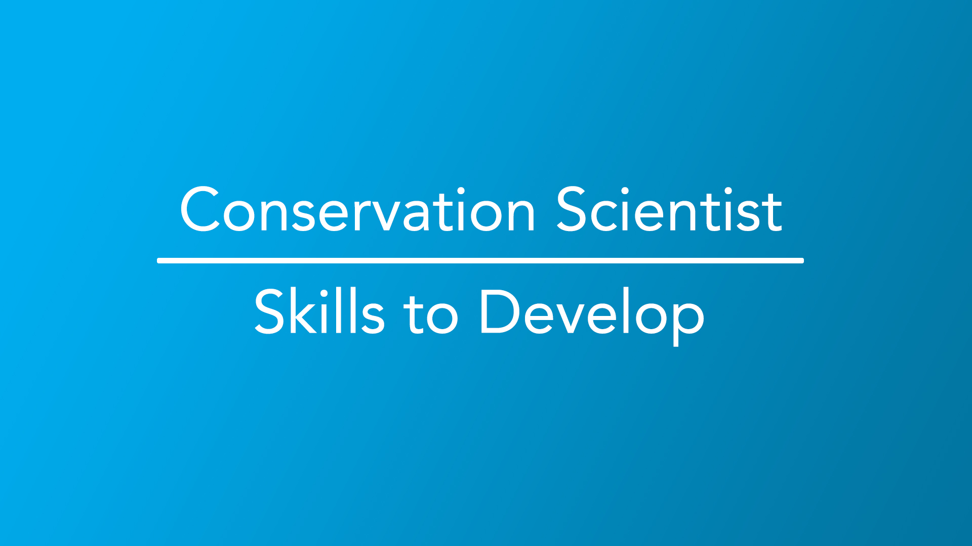 Conservation Scientist Skills To Develop Career Girls manitou-incline-profile