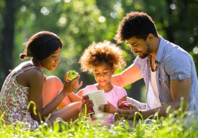 Parents with their daughter