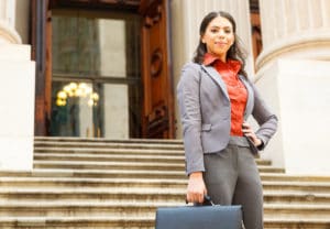 Public administration major with briefcase