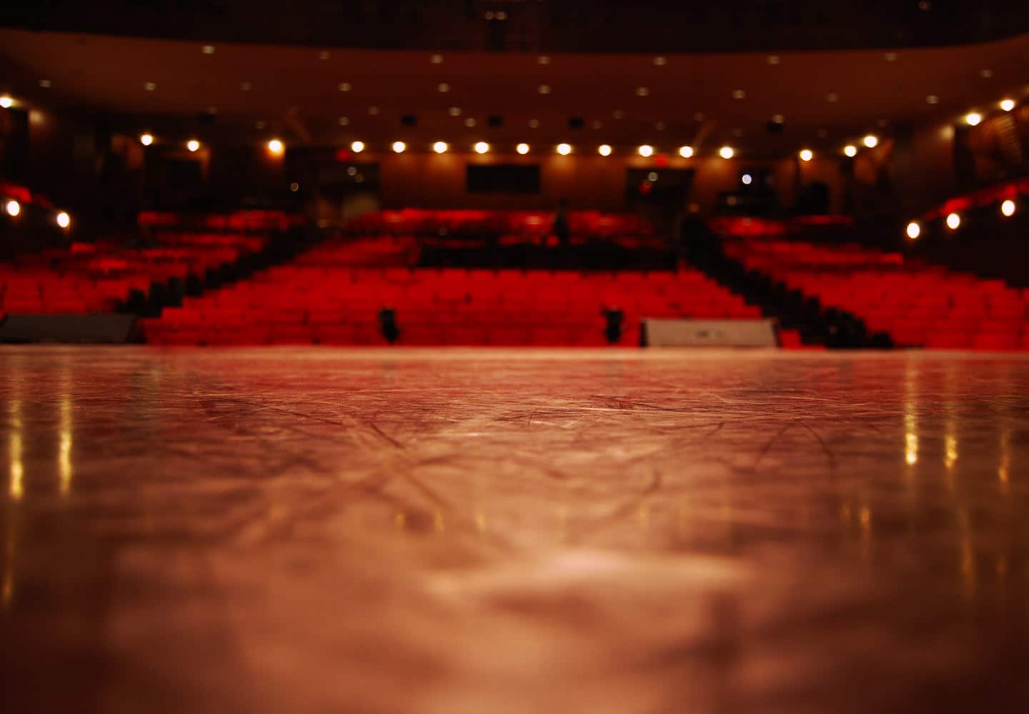 View of empty theater from the stage
