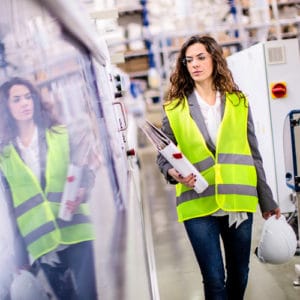 Health & Safety Engineer inspecting a work environment