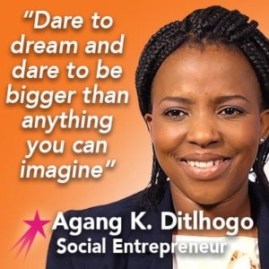 Dare to dream and dare to be bigger than anything you can imagine. Agang Ditlhogo Motivational Mini-Poster