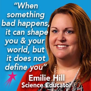 When something bad happens, it can shape you and your world, but it does not define you. Emilie Hill Motivational Mini-Poster