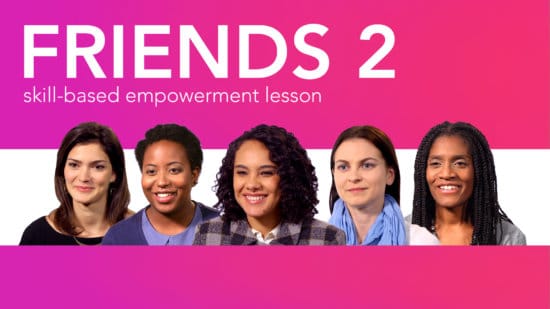 Diverse women role models smiling beneath the word friends - Choosing The Right Friends