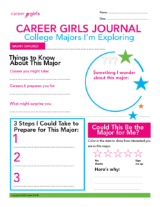College Majors Career Girls Journal
