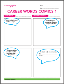 Career Words Comics 1