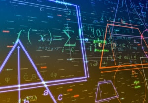 Math career image of equations on chalkboard