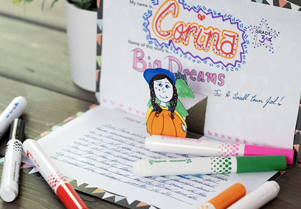 Pop-up mini-book activity for career exploration of literary arts careers