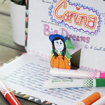 Pop-up mini-book activity for career exploration of literary arts careers