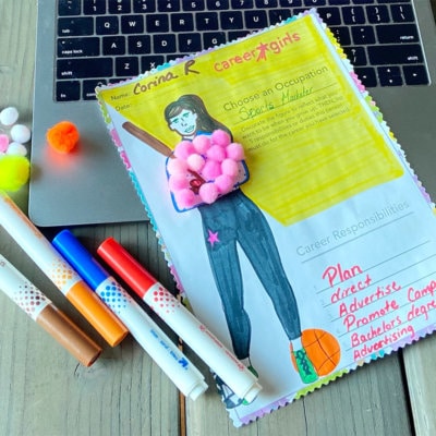 You Got What It Takes activity sheet to color in figure and explore careers