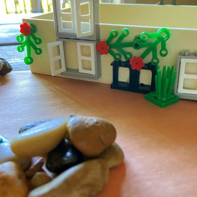 Diversity group activity building a house together