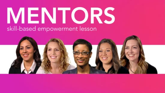Diverse group of 5 women role models discussing the topic Importance of Mentors
