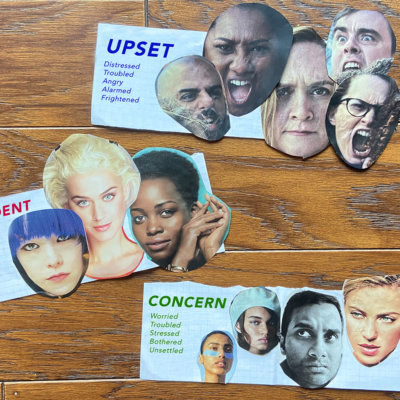 face emotion recognition group activity for girls