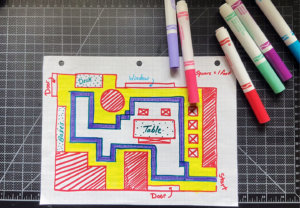 Robot Map Diagram for Artificial Intelligence Careers group Empowerment Activity