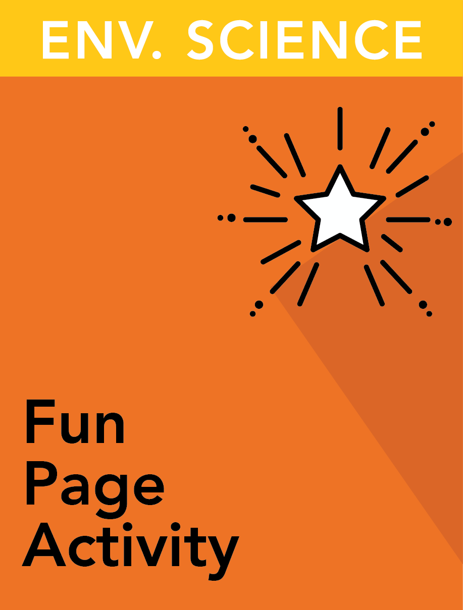 Environmental Science careers fun page activity icon