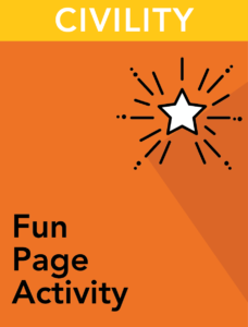 Importance of Civility orange icon activity page