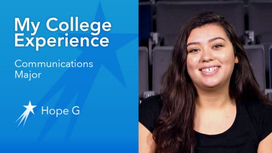 Hope G College Experience in Communications Major
