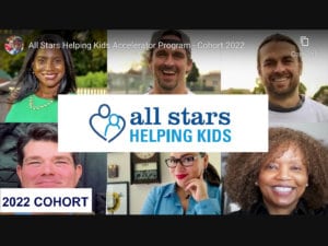 All Stars Helping Kids 2022 Cohort with six headshots of participants