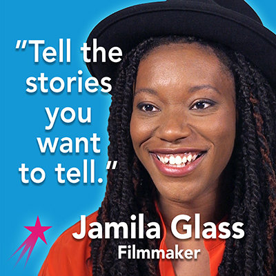 Jamila Glass free motivational classroom poster: Tell the stories you want to tell.