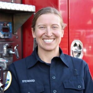 Elisabeth Steward, firefighter and paramedic for Bend Fire & Rescue in Bend, Oregon. 