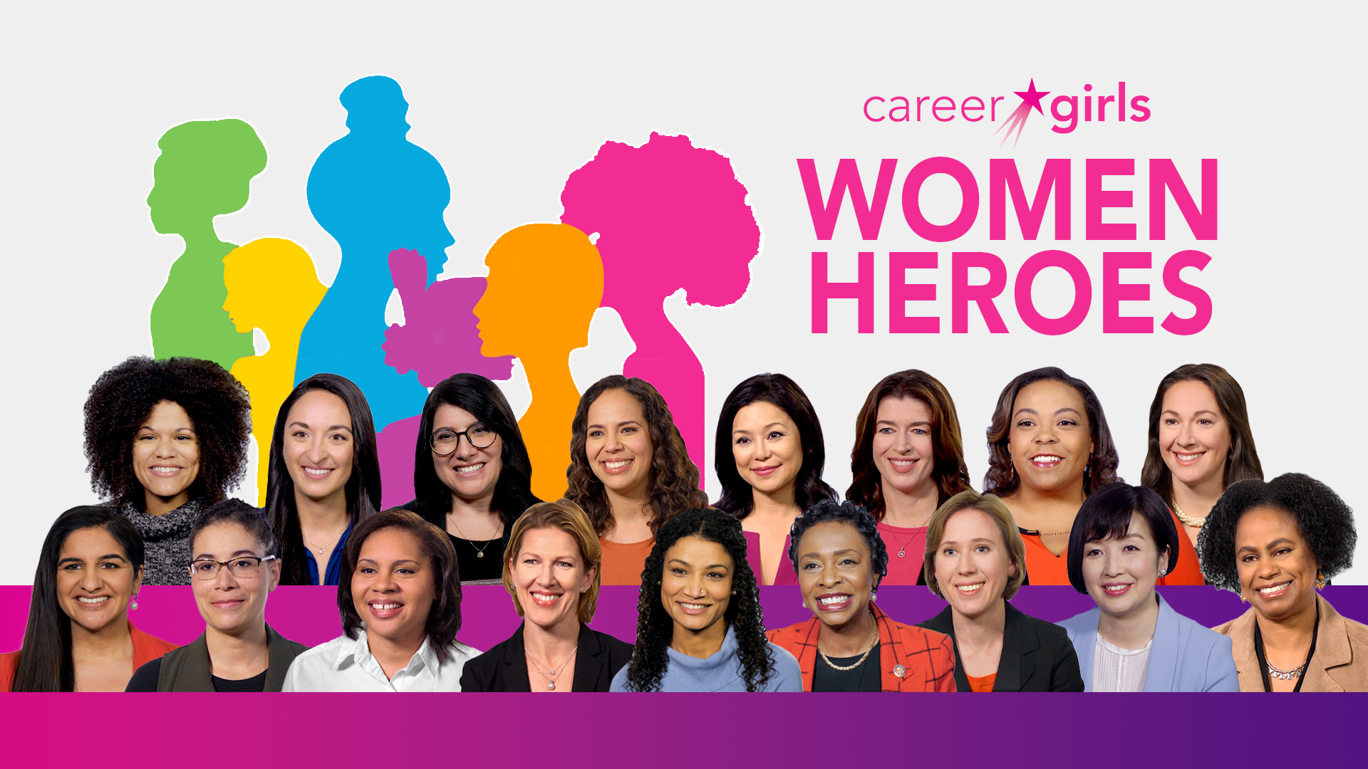 Image of diverse women role models celebrating their heroes