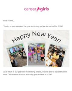 Article preview from the Career Girls 2023 Q4 Newsletter