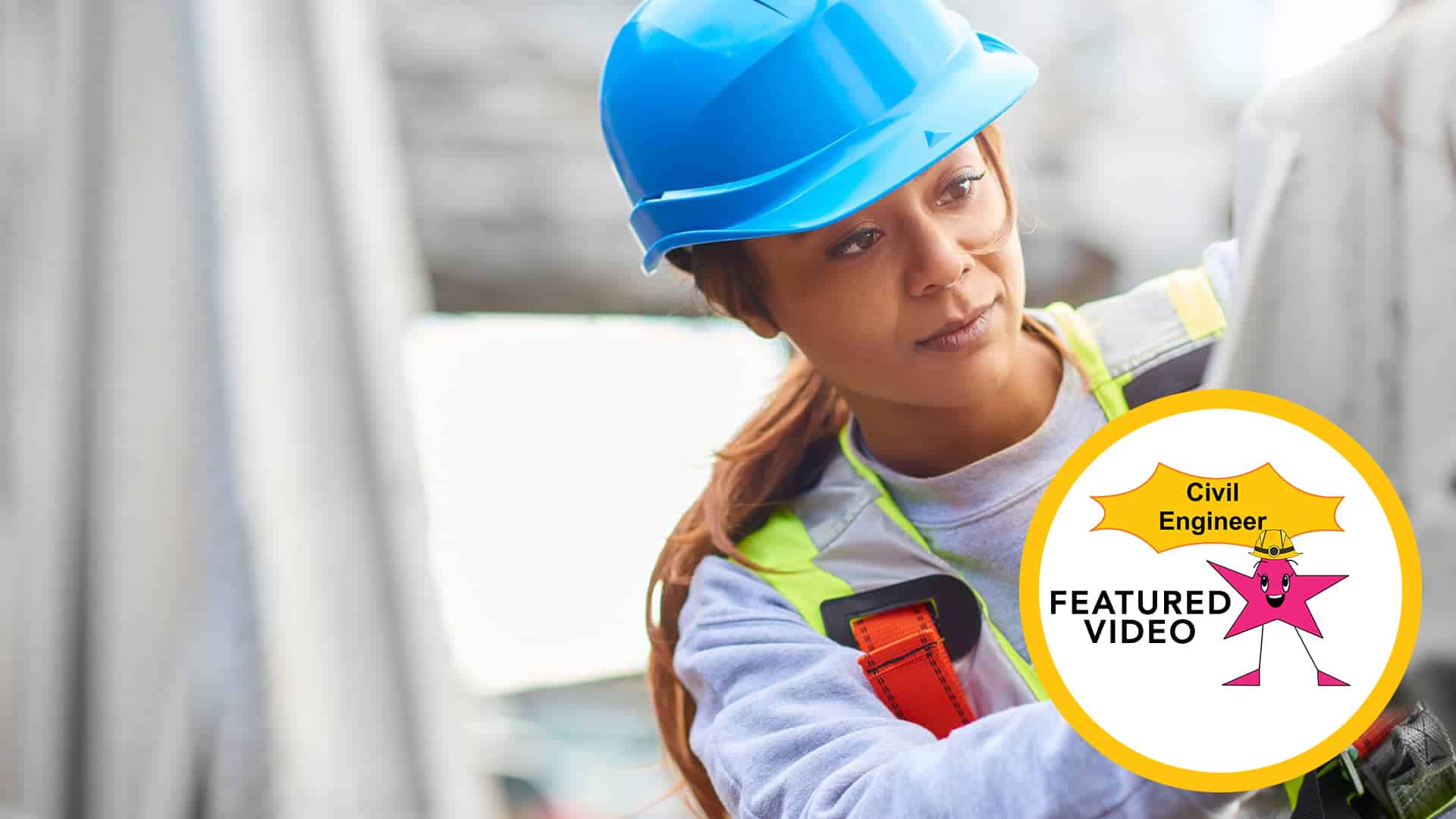 Female civil engineer reviewing plans on a job site
