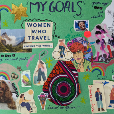 Vision Board Materials Group Activity for Girls with Setting the Bar High Excellence topic