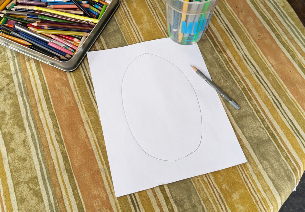 Build Your Personal Brand group Empowerment Activity - step 1 - draw and oval