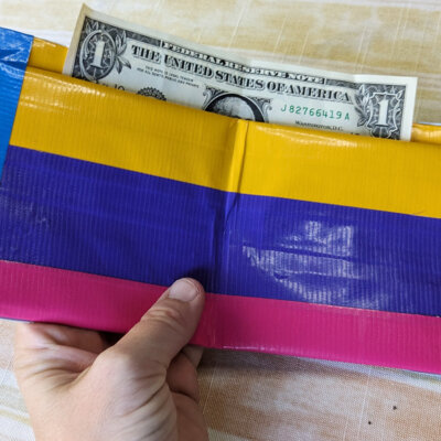 Building Wealth - Duct tape wallet group Empowerment Activity and discussion questions - use your wallet