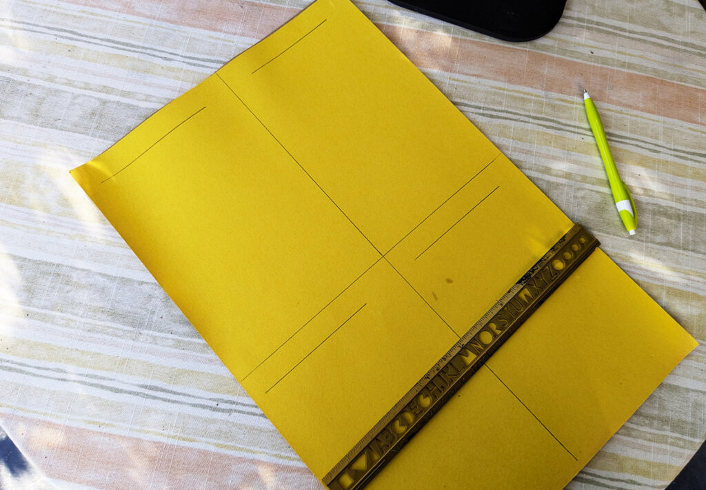 Draw lines for the titles of each task