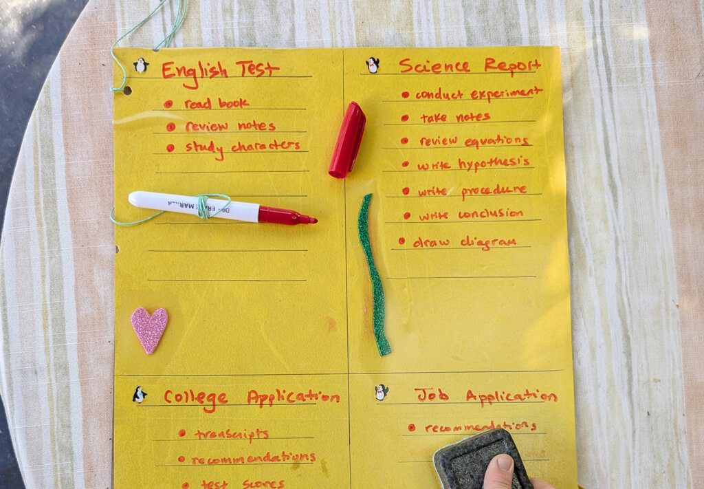 Completed activity ready to use