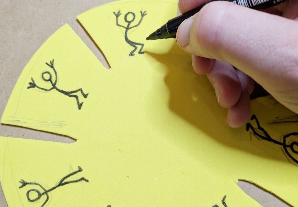 Animation Wheel Activity - draw on each tab with marker pen