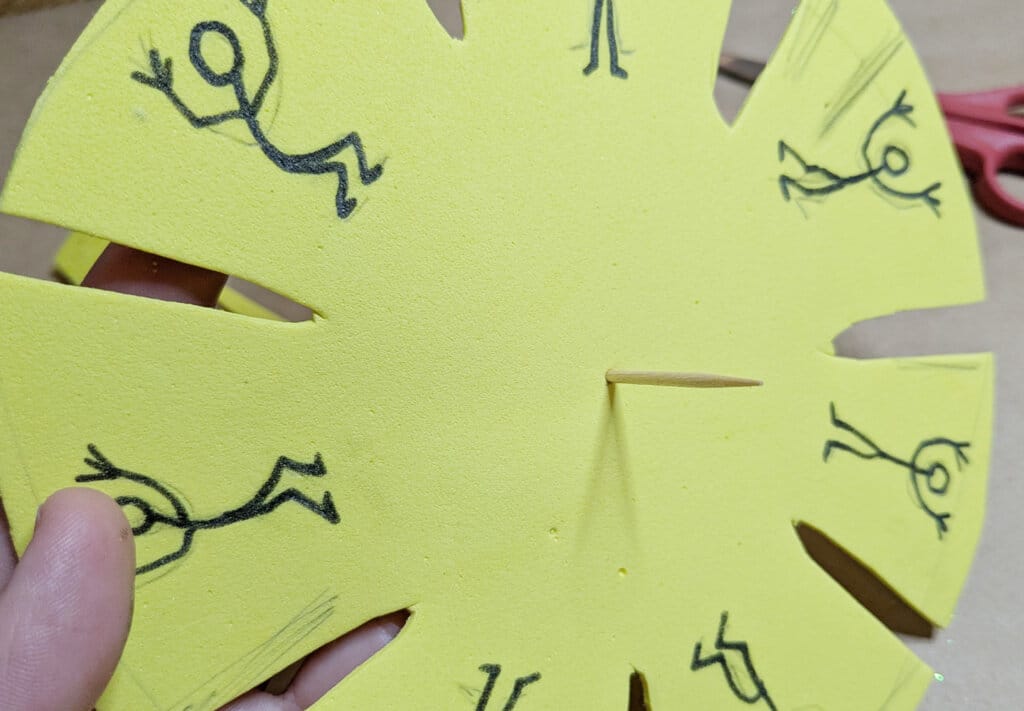 Animation Wheel Activity - push toothpick into hole