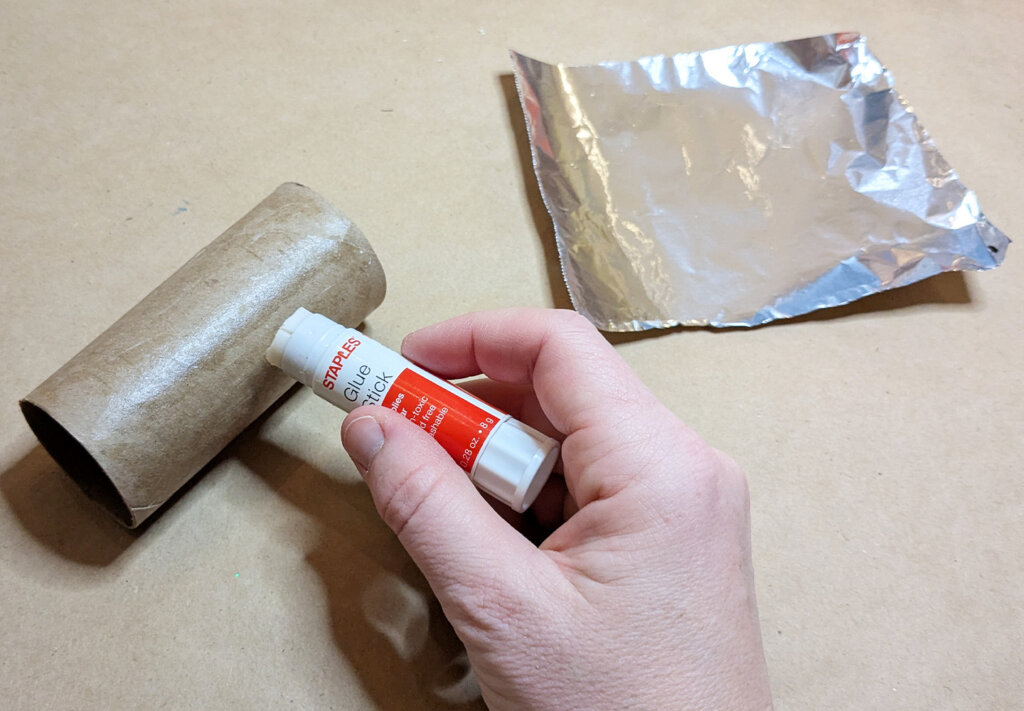 Craft Mini-Robot #2 - Activity for AI Career Exploration - add glue to tp roll