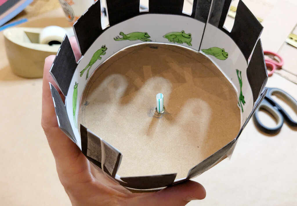 Zoetrope activity -poke straw through