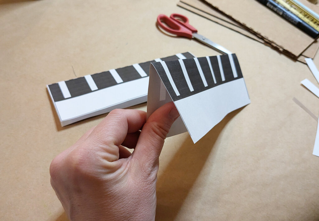 Zoetrope activity - fold pieces in half