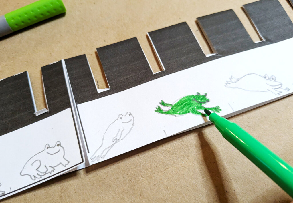 Zoetrope activity - color in drawings