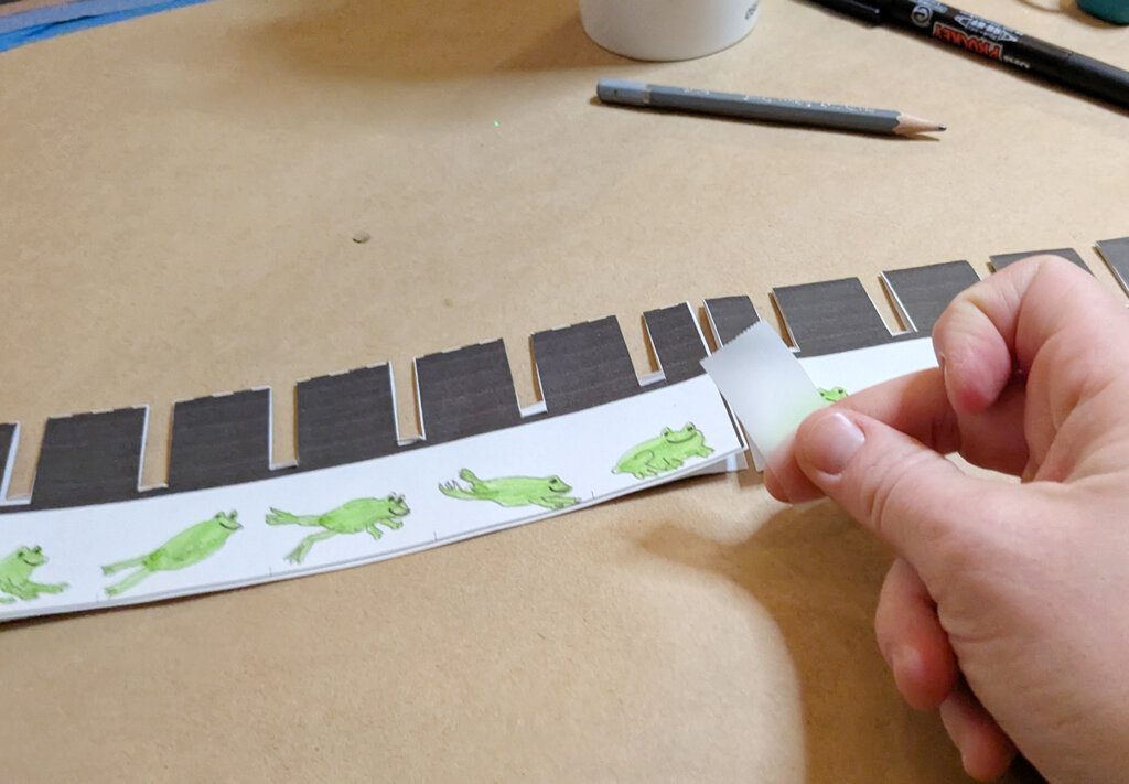 Zoetrope activity - tape together pieces