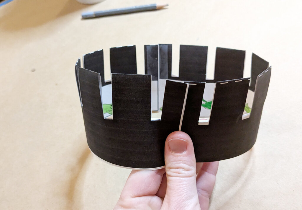 Zoetrope activity - tape together edges