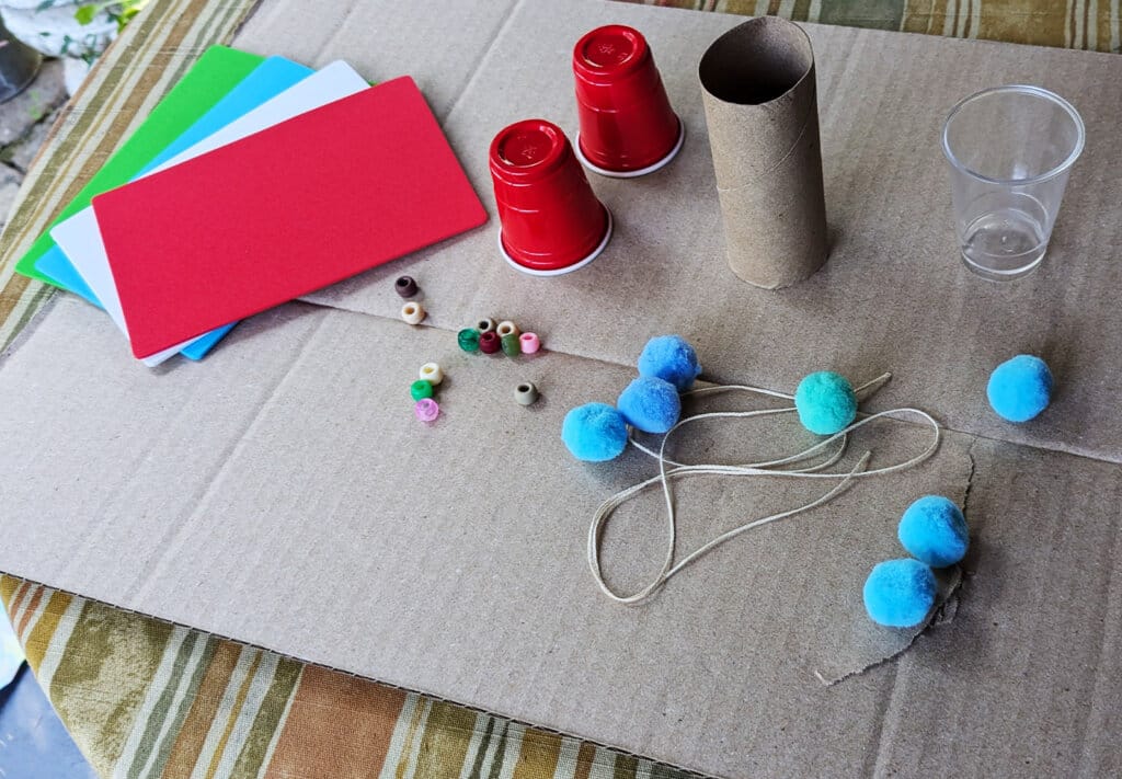 Negotiate with classmates until you have at least one of each material - Scrap Sculpture