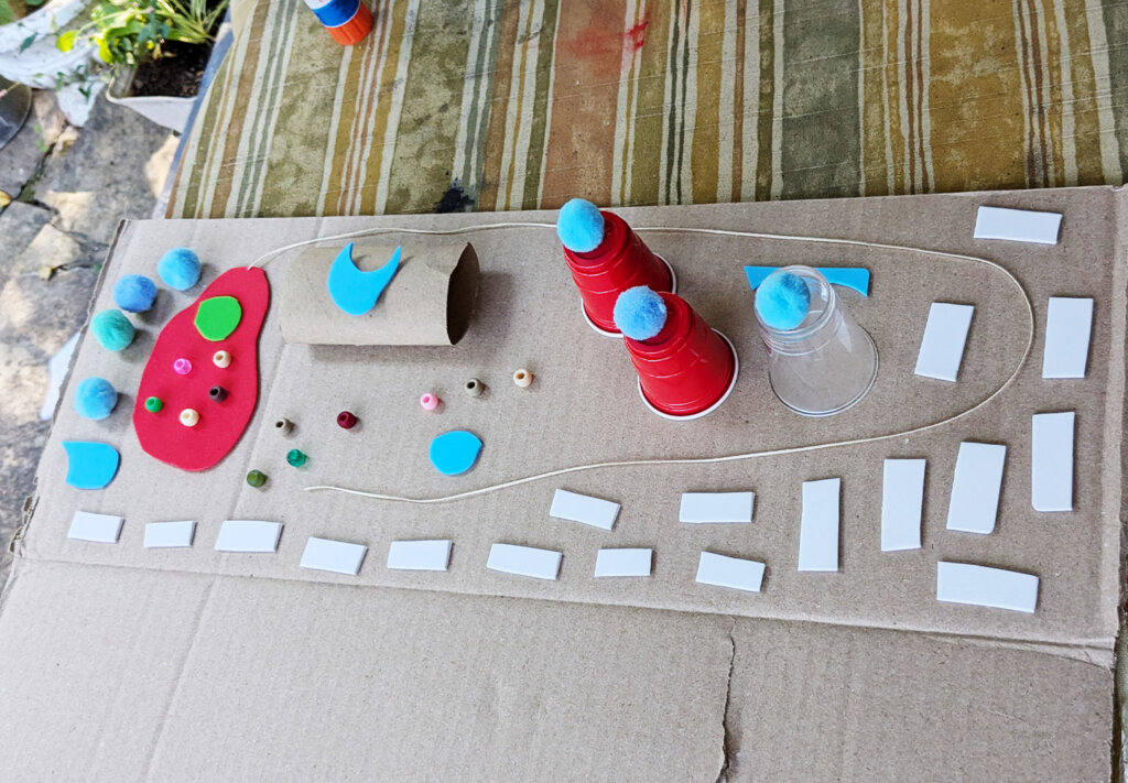 Arrange materials in a pleasing way - Scrap Sculpture