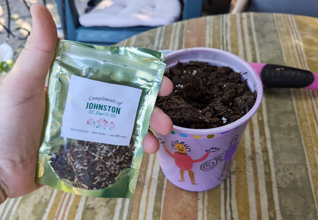 Make a deep well in soil and add seeds - Personalized Planters Activity - Using Creativity to Find Your Path video