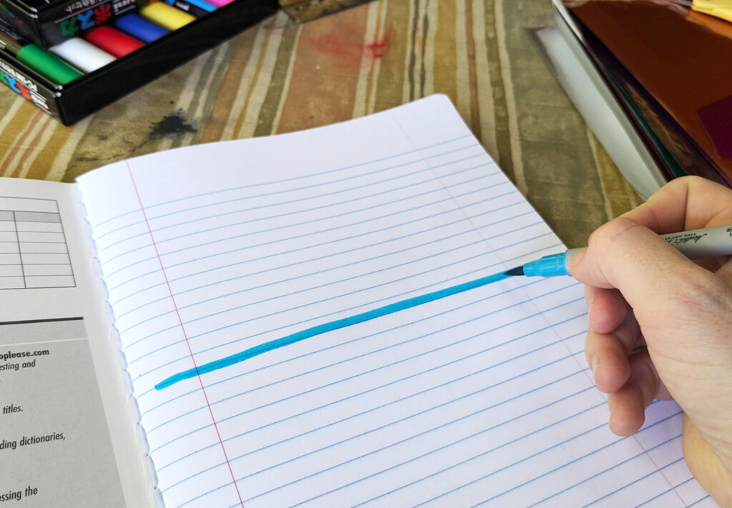 Divide the first page in half - Notebook Planner