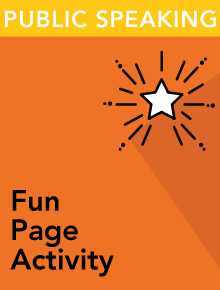 Public Speaking – Fun Page Activity